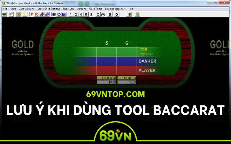 lưu ý khi dùng tool Baccarat